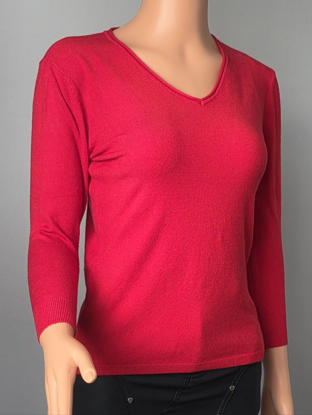 Red V-Neck Sweater